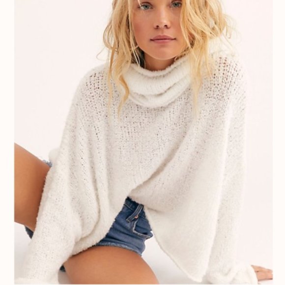 Free People ~ BFF Cowl Neck Sweater Pullover - Picture 2 of 8